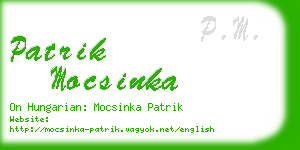 patrik mocsinka business card